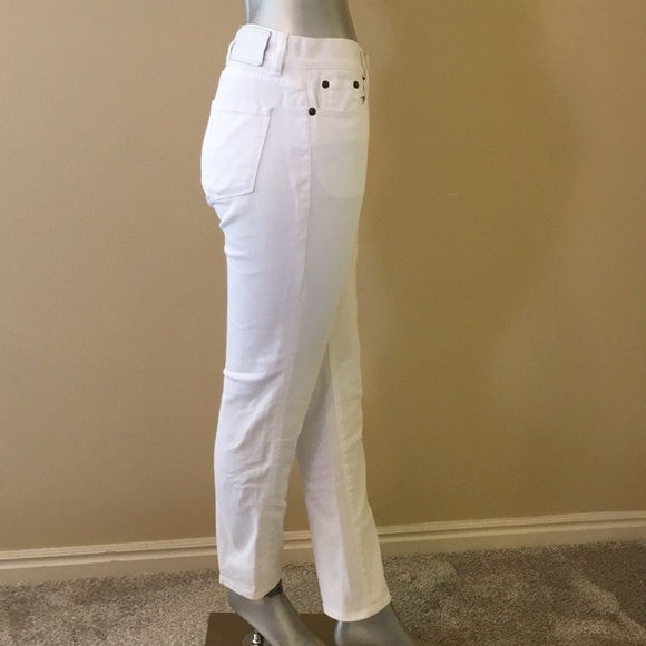 LRL Lauren Ralph Lauren White Classic Straight Jeans petite - Picture 11 of 16
